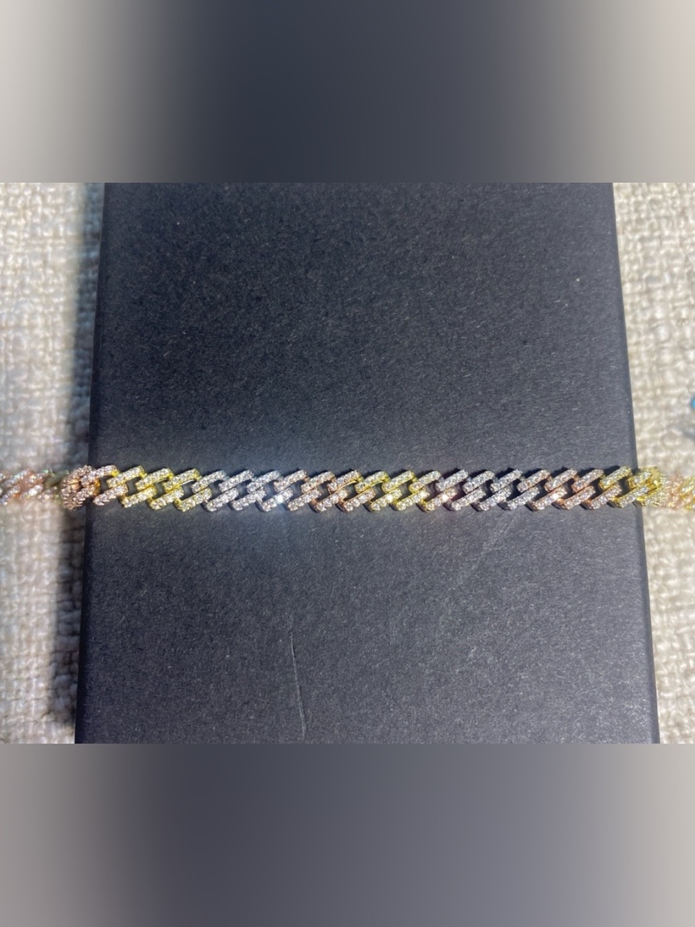 Tricolor Moissanite Monaco Bracelet
